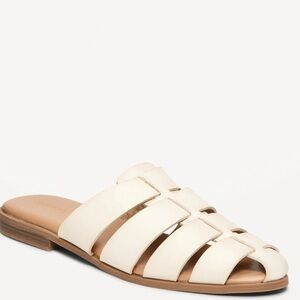 Old Navy Fisherman Slide Sandal in Bone (cream/ off white) US womens size 8.5